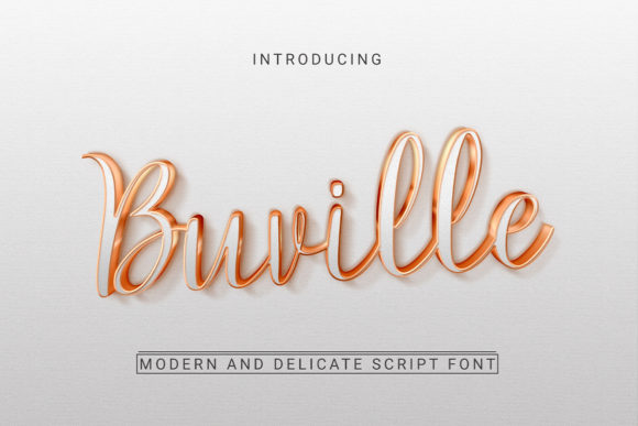 Buville: A Modern Script Font for Elegant Editorial Design