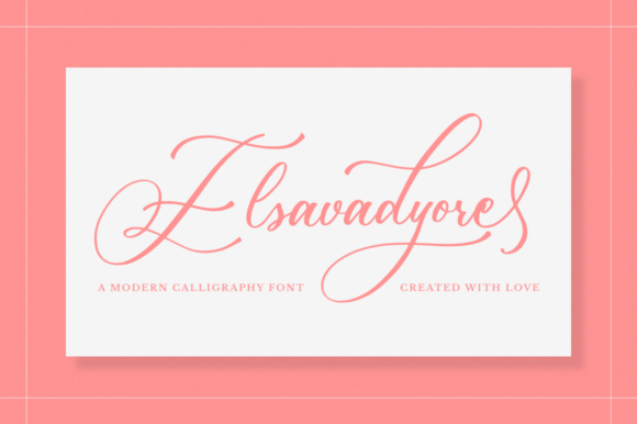 Elsavadyore: A Delicate Script Font for Editorial Design