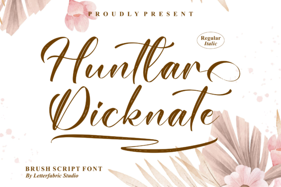 Huntlar Dicknate Script Font for Handmade Creations
