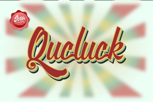 Qucluck: A Retro Script Font for Polished Branding