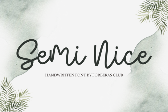 Semi Nice: A Stylish Font for Branding Projects