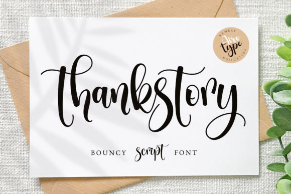 Thankstory: A Delicate Script Font for Handmade Creations